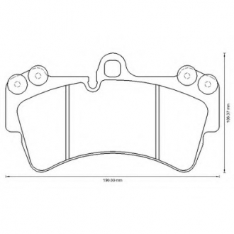 Колодки гальмівні передні Audi Q7; Porsche Cayenne; VW Touareg FDB1626 Bendix 573282B (фото 1)