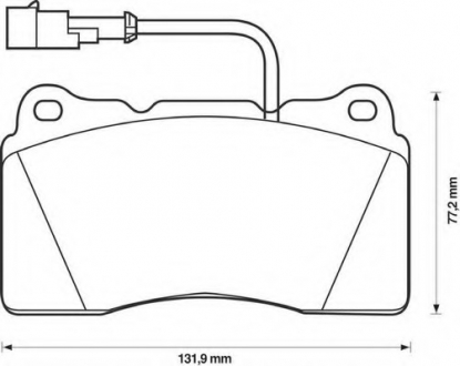 Комплект тормозных колодок, дисковый тормоз Bendix 571952B (фото 1)