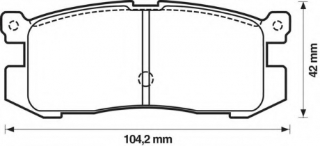 Комплект тормозных колодок, дисковый тормоз Bendix 572169B (фото 1)