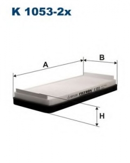 Фильтр, воздух во внутренном пространстве FILTRON K1053-2X (фото 1)