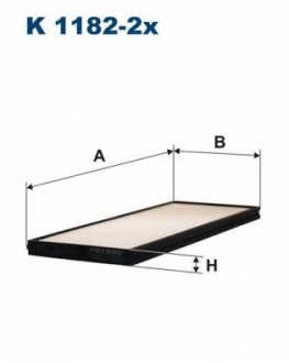 Фільтр салону FILTRON K1182-2X (фото 1)
