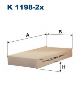 Фильтр, воздух во внутренном пространстве FILTRON K1198-2X (фото 1)
