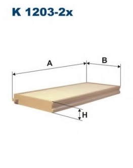 Фильтр, воздух во внутренном пространстве FILTRON K1203-2X (фото 1)