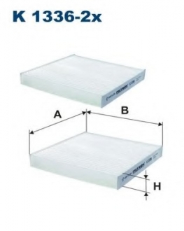 Фильтр, воздух во внутренном пространстве FILTRON K1336-2X (фото 1)