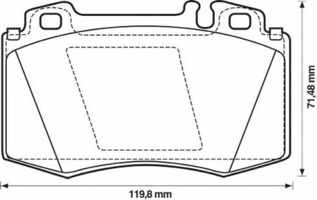 Комплект тормозных колодок, дисковый тормоз Jurid 571961JC (фото 1)