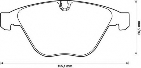 Комплект тормозных колодок, дисковый тормоз Jurid 571990JC (фото 1)