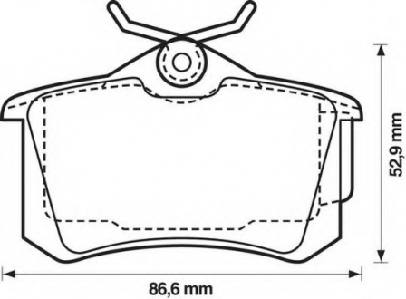 Комплект тормозных колодок, дисковый тормоз Jurid 573005JC (фото 1)