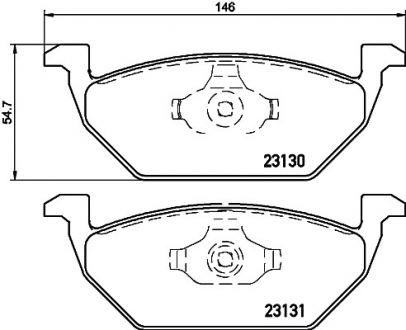 Комплект тормозных колодок, дисковый тормоз MINTEX MDB2034 (фото 1)