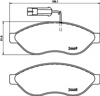Комплект тормозных колодок, дисковый тормоз MINTEX MDB3365 (фото 1)