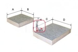 Фільтр салона (к-кт) SOFIMA S 4164 CA (фото 1)