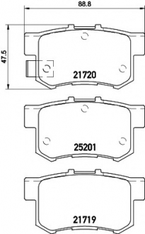 Комплект тормозных колодок, дисковый тормоз TEXTAR 2172001 (фото 1)