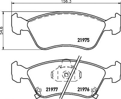 Комплект тормозных колодок, дисковый тормоз TEXTAR 2197502 (фото 1)