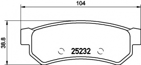 Комплект тормозных колодок, дисковый тормоз TEXTAR 2523201 (фото 1)