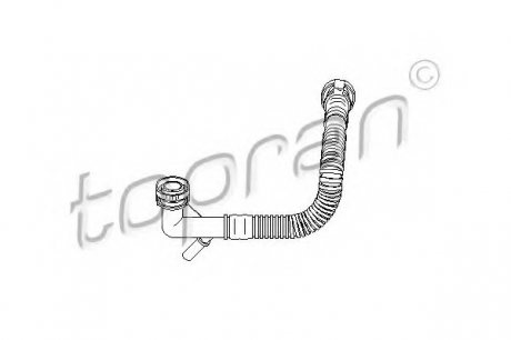 Патрубок системи вентиляції (картер) TOPRAN / HANS PRIES 501 417 (фото 1)
