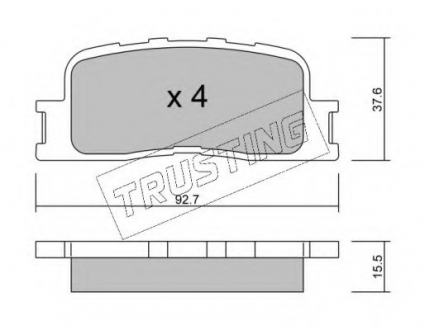 Комплект тормозных колодок, дисковый тормоз TRUSTING 769.0 (фото 1)