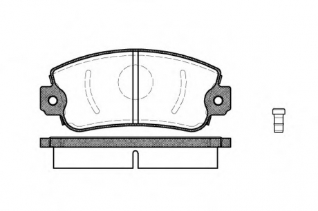 Комплект тормозных колодок, дисковый тормоз REMSA 0372.02 (фото 1)