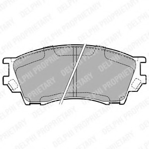 Комплект тормозных колодок, дисковый тормоз Delphi LP1063 (фото 1)