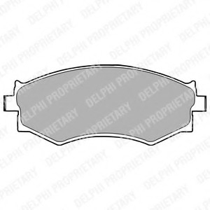 Комплект тормозных колодок, дисковый тормоз Delphi LP1228 (фото 1)
