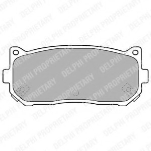 Комплект тормозных колодок, дисковый тормоз Delphi LP1528 (фото 1)