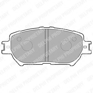 Комплект тормозных колодок, дисковый тормоз Delphi LP1738 (фото 1)