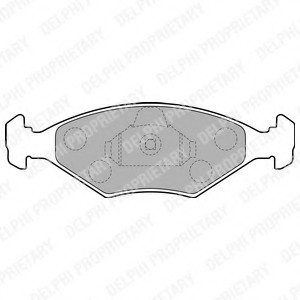 Комплект тормозных колодок, дисковый тормоз Delphi LP1854 (фото 1)