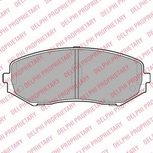 Комплект тормозных колодок, дисковый тормоз Delphi LP2001 (фото 1)