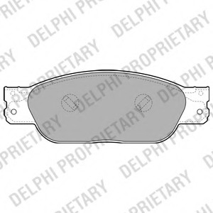 Комплект тормозных колодок, дисковый тормоз Delphi LP2020 (фото 1)