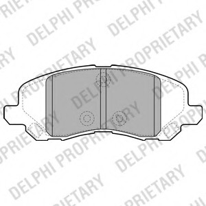 Комплект тормозных колодок, дисковый тормоз Delphi LP2038 (фото 1)