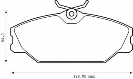Комплект тормозных колодок, дисковый тормоз Jurid 573008J (фото 1)