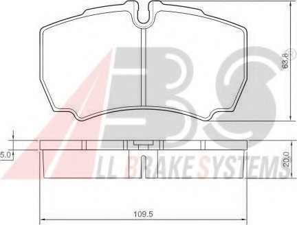 Комплект тормозных колодок, дисковый тормоз A.B.S. A.B.S. 37298 (фото 1)