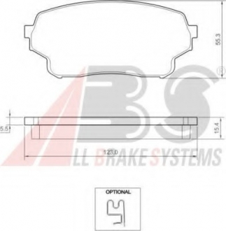 Комплект тормозных колодок, дисковый тормоз A.B.S. A.B.S. 37503 (фото 1)