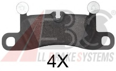 Комплект тормозных колодок, дисковый тормоз A.B.S. A.B.S. 37788 (фото 1)