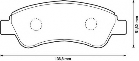 Комплект тормозных колодок, дисковый тормоз Bendix 573030B (фото 1)