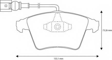 Комплект тормозных колодок, дисковый тормоз Bendix 573159B (фото 1)