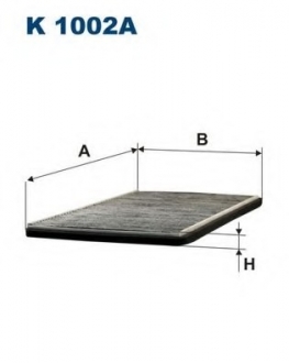 Фильтр, воздух во внутренном пространстве FILTRON K1002A (фото 1)