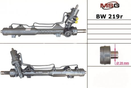 Рульова рейка з ГУР відновлена BMW 1 E81-88 04-11, BMW 3 E90-93 05-12 MSG BW 219R (фото 1)