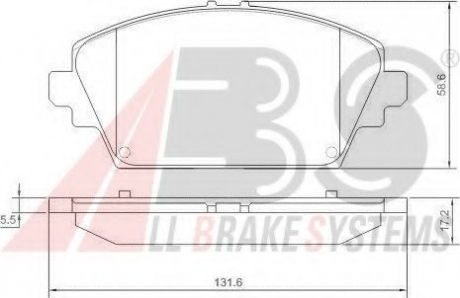 Колодка гальм. диск. HONDA/NISSAN ACCORD/PRIMERA передн. (вир-во) A.B.S. 37205 (фото 1)