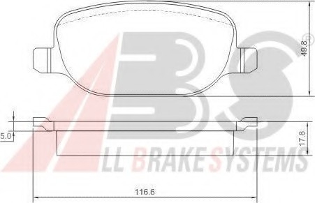 Комплект тормозных колодок, дисковый тормоз A.B.S. A.B.S. 37317 (фото 1)