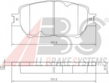 Гальмівні колодки пер. Toyota Camry 96-06 (akebono) A.B.S. 37356 (фото 1)