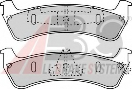 Комплект тормозных колодок, дисковый тормоз A.B.S. A.B.S. 38667 (фото 1)