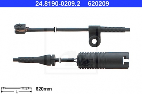 Сигнализатор, износ тормозных колодок ATE 24.8190-0209.2 (фото 1)