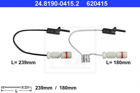 Сигнализатор, износ тормозных колодок ATE 24.8190-0415.2 (фото 1)