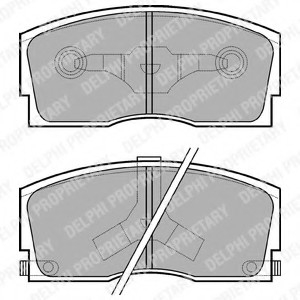 Комплект гальмівних колодок з 4 шт. дисків Delphi LP626 (фото 1)