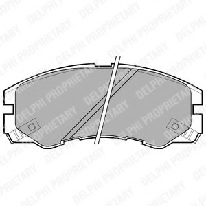 Комплект тормозных колодок, дисковый тормоз Delphi LP964 (фото 1)