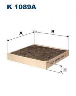 Фильтр, воздух во внутренном пространстве FILTRON K1089A (фото 1)