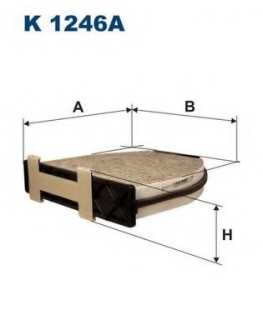 Фильтр, воздух во внутренном пространстве FILTRON K1246A (фото 1)