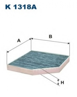 Фильтр, воздух во внутренном пространстве FILTRON K1318A (фото 1)