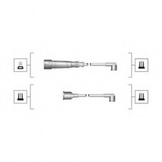 Комплект высоковольтных проводов MAGNETI MARELLI MSQ0023 (фото 1)