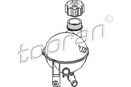 Компенсационный бак, охлаждающая жидкость TOPRAN / HANS PRIES 722 729 (фото 1)