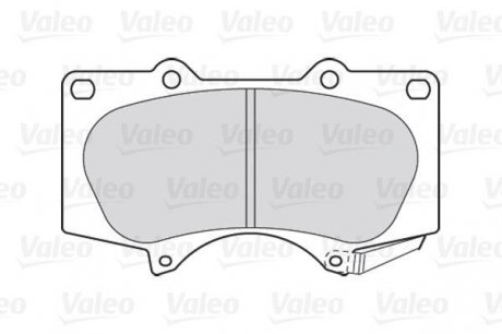 Гальмівні колодки дискові MITSUBISHI/TOYOTA Pajero/Hilux/LandCruiser/Prado "2,4-4,0 "F "02>> Valeo 301857 (фото 1)